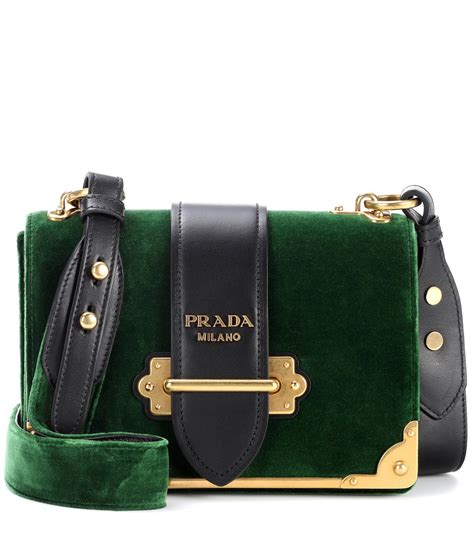 prada cahier green bag|Prada cahier studded bag.